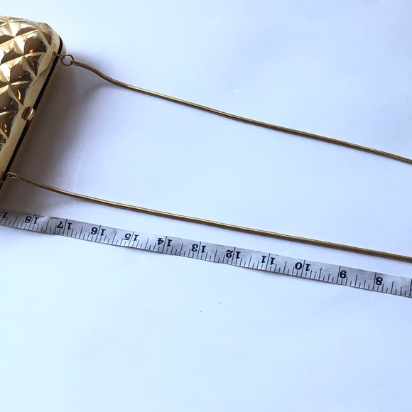 Gold Metal Shoulder Bag Clutch - Picture 4 of 12